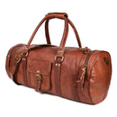 Leabags Leder Weekender Damen & Herren I Echtleder Premium Reisetasche I 50 l Sporttasche I Duffle Travel Gym Bag I Sporttasche I Trainingstasche I Tasche Flugzeug I Größe XL I Vintage Cognac