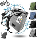 MIVELO Fahrradtasche für Gepäckträger - 3in1 Gepäckträgertasche Rucksack Umhängetasche - 100% wasserdicht und PVC-frei - mit herausnehmbarer Laptoptasche (25L) grau