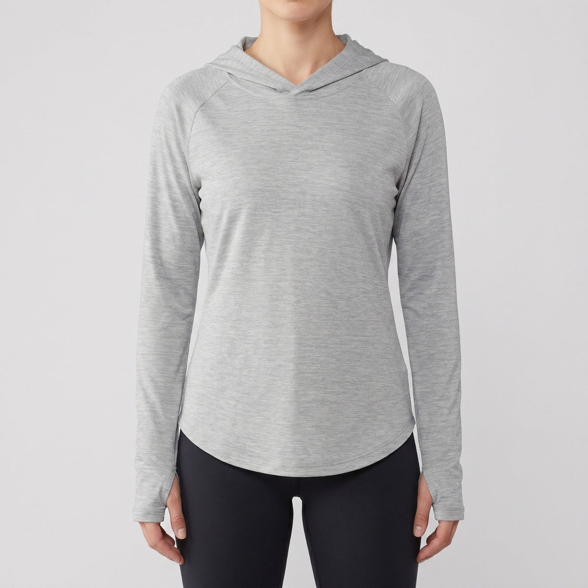Damen Sonnenhoodie mittelschwer – UPF 50+ UV-Schutzoberteil mit Kapuze