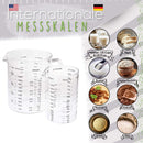 TreeBox Messbecher glas - Messbecher 1l & 500ml - 2er Set - Robuste und hitzebeständige Messbecher Set aus Borosilikatglas - Mikrowellengeeignet - Perfekt zum Backen, Kochen und Mischen, Transparent