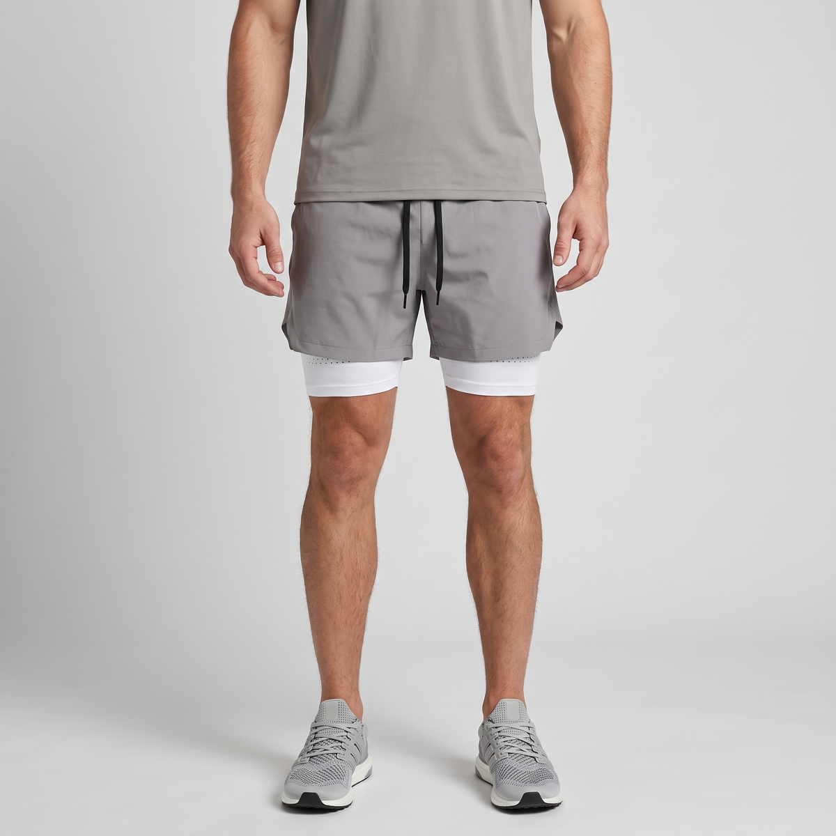 Herren Laufshorts 2-in-1 – mit Innenslip, Handytasche und Reißverschluss