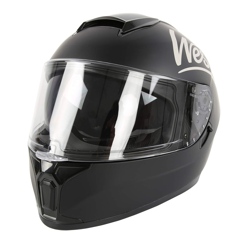 WESTT Storm X Motorrad-Integralhelm I Motorradhelm schwarz-matt I innovativer Smart-Helm I stoßfester Motorradhelm I Integralhelm Herren & Damen I Mopedhelm I ECE Zertifiziert I Größe XL