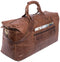 Leabags Leder Weekender Damen & Herren I Echtleder Premium Reisetasche I 55 l Sporttasche I Duffle Travel Gym Bag I Sporttasche I Trainingstasche I Tasche Flugzeug I groß I Vintage Cognac