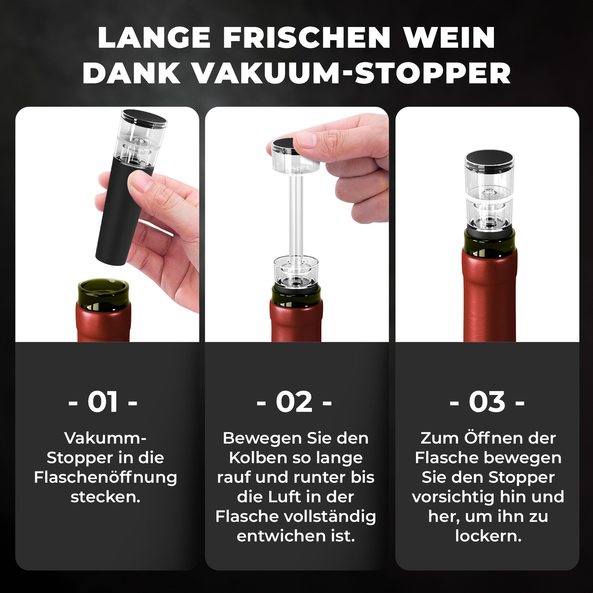 Dekantierausgießer mit Belüfter & Vakuum-Weinpumpe - Tropffreier Wein Dekanter Flaschenausgießer, glasweise Belüftung | Rotwein Dekantierer Decanter Flaschen Ausgießer Weinbelüfter Aufsatz