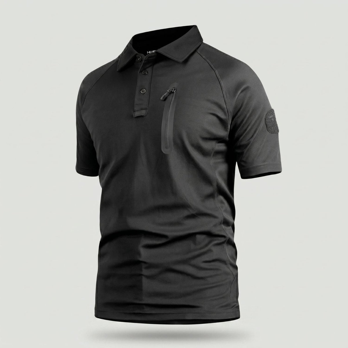 Herren Schnelltrocken-Poloshirt – Reißverschlusstasche, Outdoor