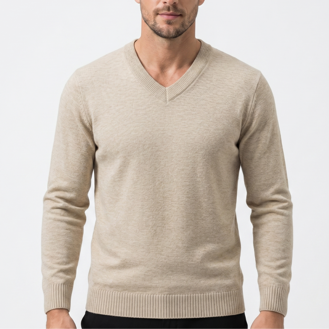 V-Ausschnitt-Pullover