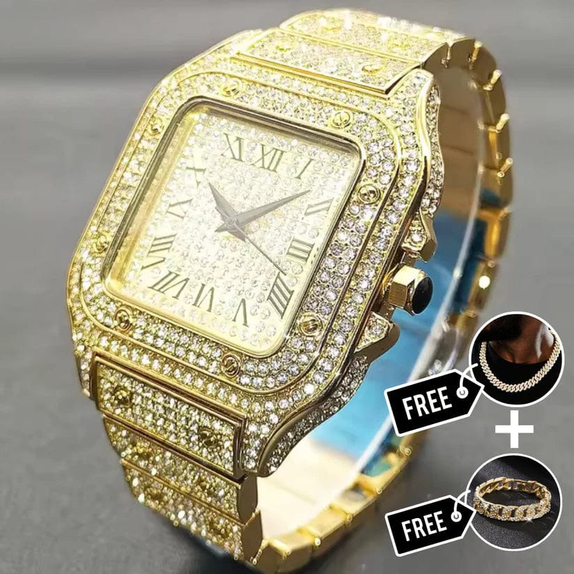 Rebolet | VVS Diamantbesetzte Santos Uhr – Hochwertige Luxus-Armbanduhr