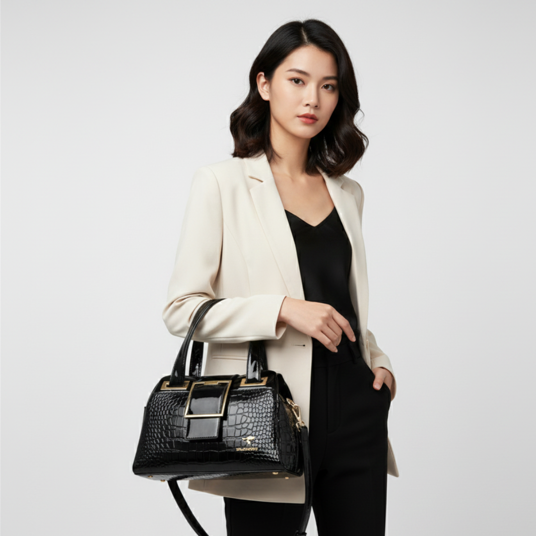 Große Lack-Tote-Tasche