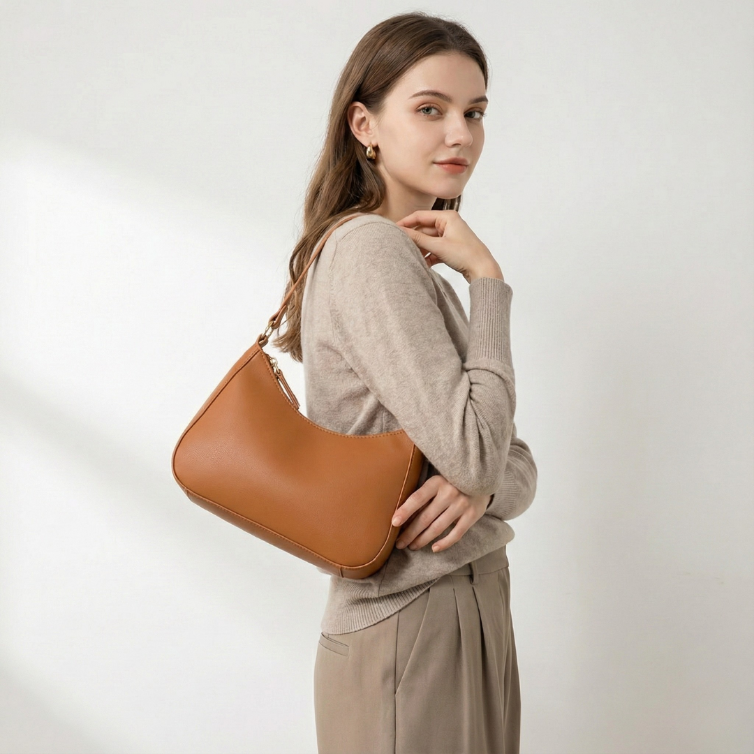 Kleine weiche PU-Schultertasche