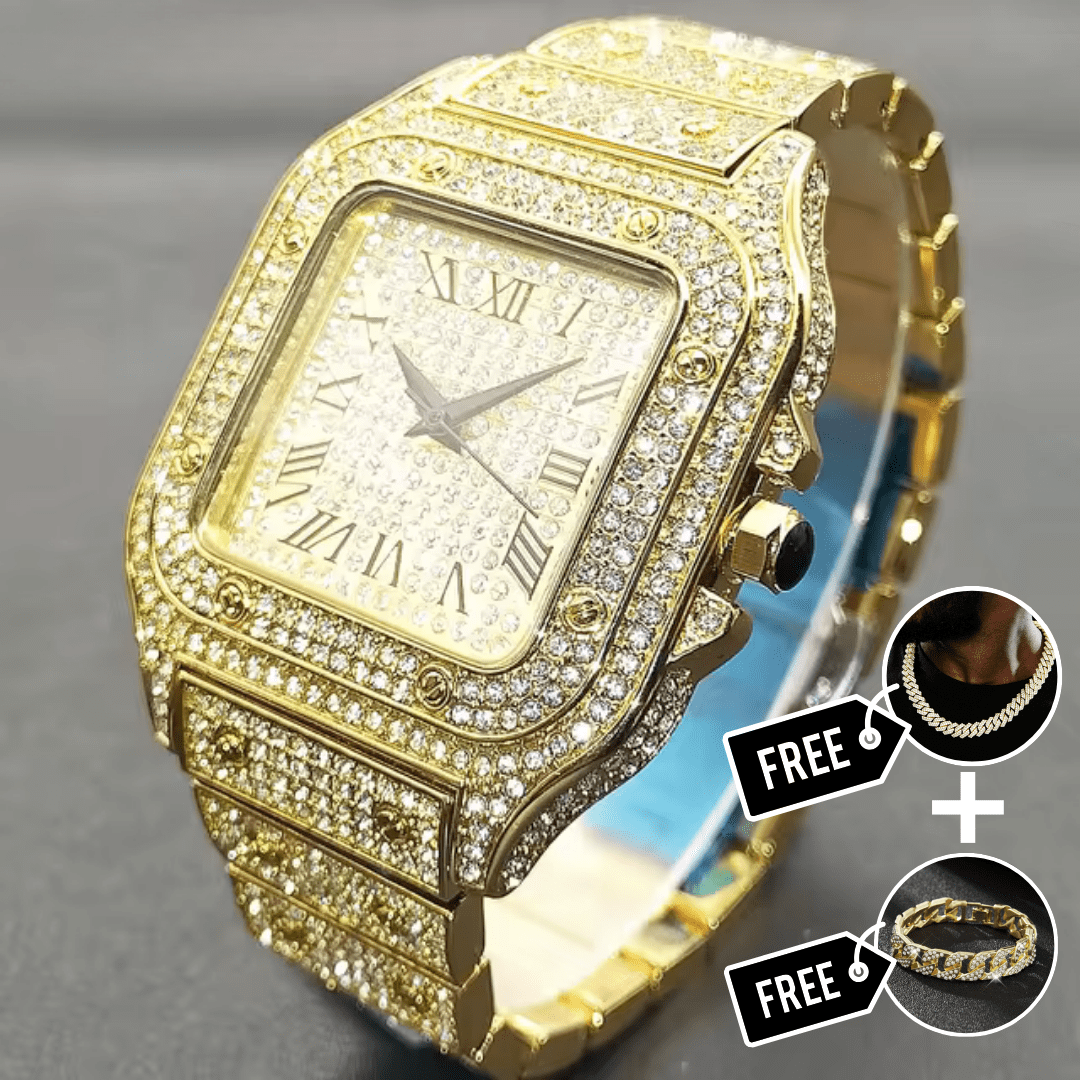 Rebolet | VVS Diamantbesetzte Santos Uhr – Hochwertige Luxus-Armbanduhr