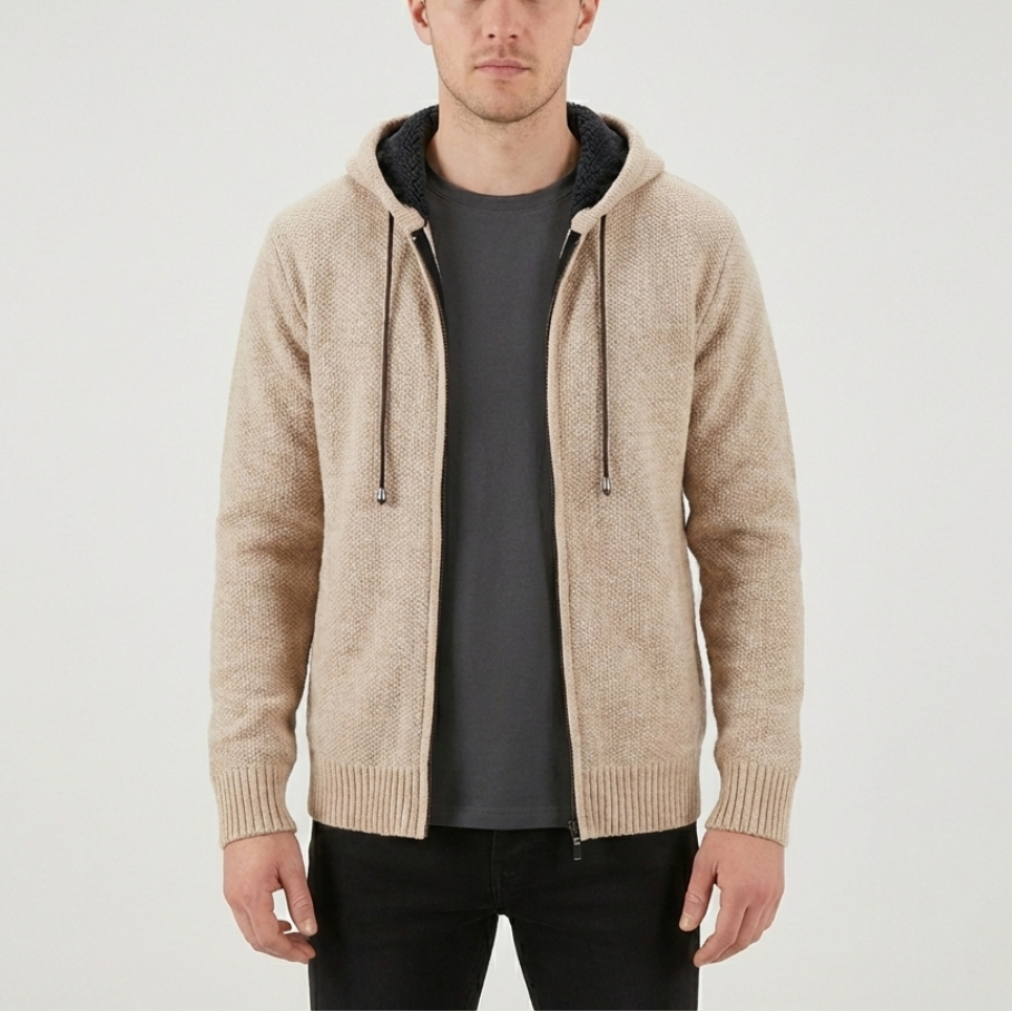 Herren Casual-Cardigan mit Reißverschluss
