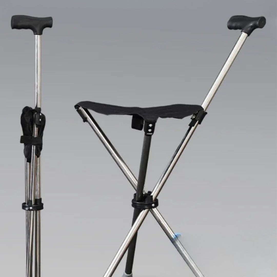 | Sitaraid Klappbarer Aluminium-Gehstock mit Sitz