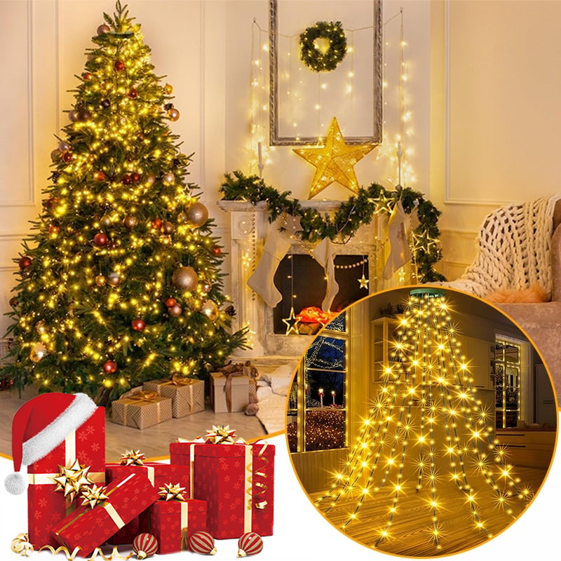 Rebolet | Weihnachtsbaum Wasserfalllichter mit Ring