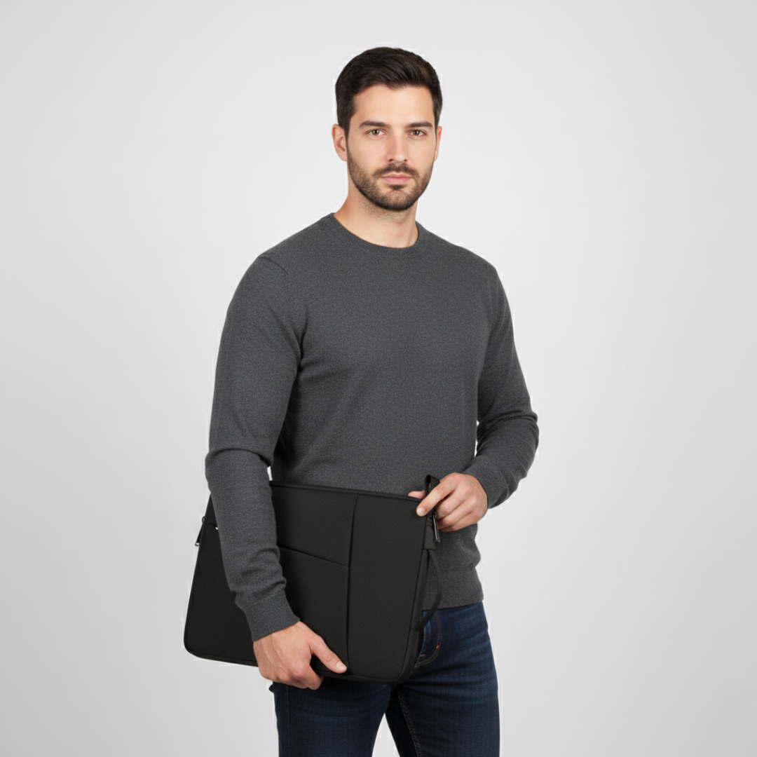 Laptop-Hülle aus Canvas mit Reißverschluss