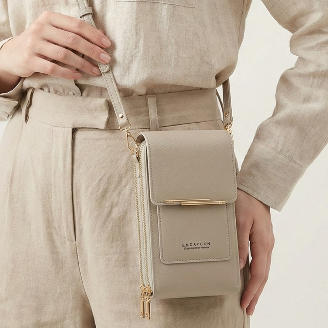 Kompakte PU-Crossbody-Tasche