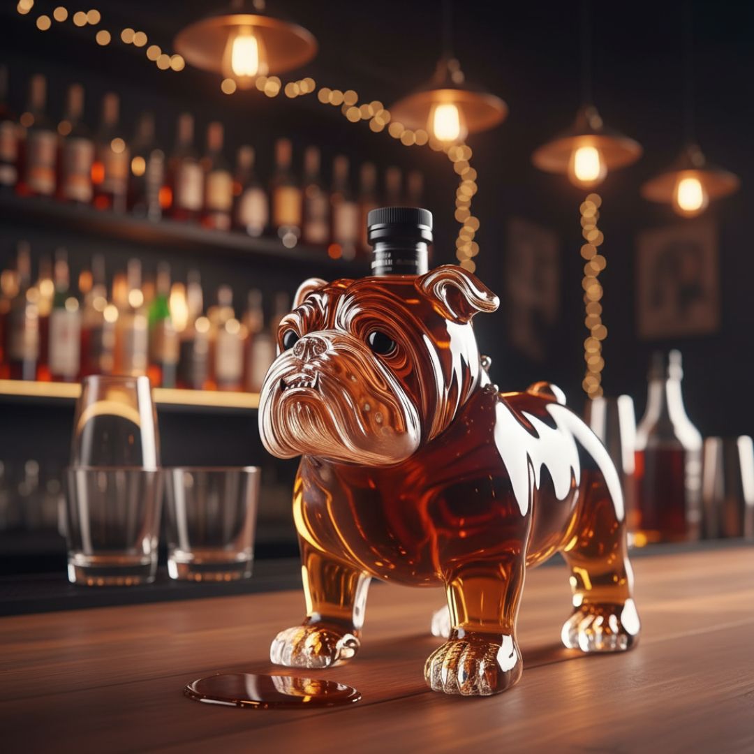 Rebolet | Handgefertigte Flasche aus Glas in Hundeform – Hundeliebhaber lieben sie
