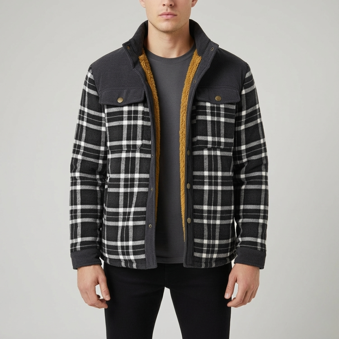 Gefütterte Flanell-Hemdjacke