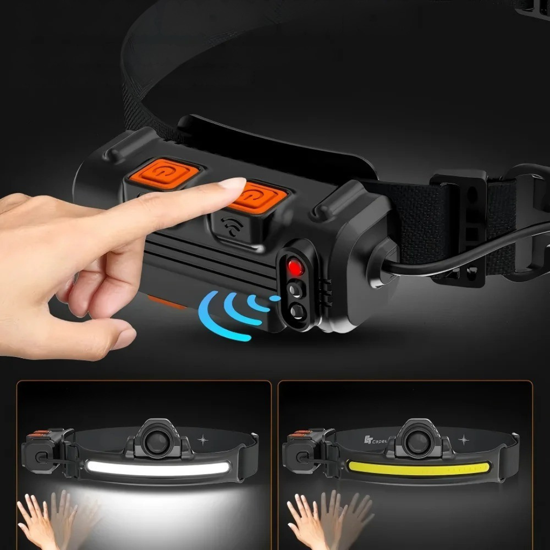 | Luminexor Wiederaufladbare LED-Stirnlampe mit Zoomfunktion