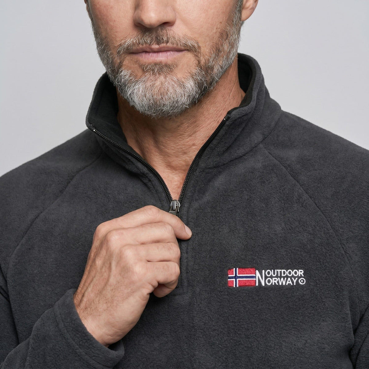 Herren Quarter-Zip Thermo-Fleece – atmungsaktiver Midlayer
