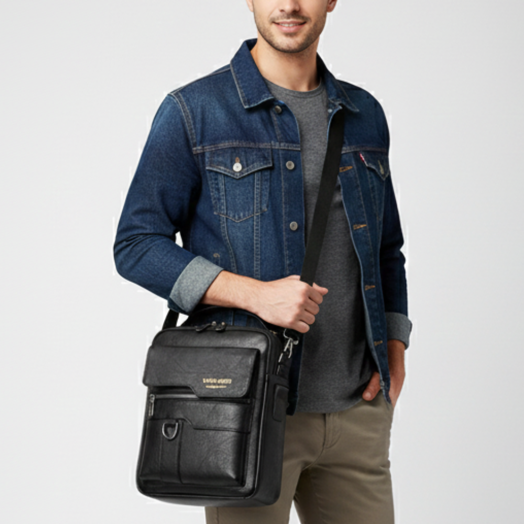 Kompakte PU-Messenger-Tasche