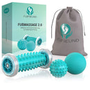 FUßFREUND Premium Fußmassagegerät [3er Set] I Verbessertes Konzept 2023 I Fußmassage Roller I Igelball Massage Ball Fußroller zur Stressreduzierung und Entspannung