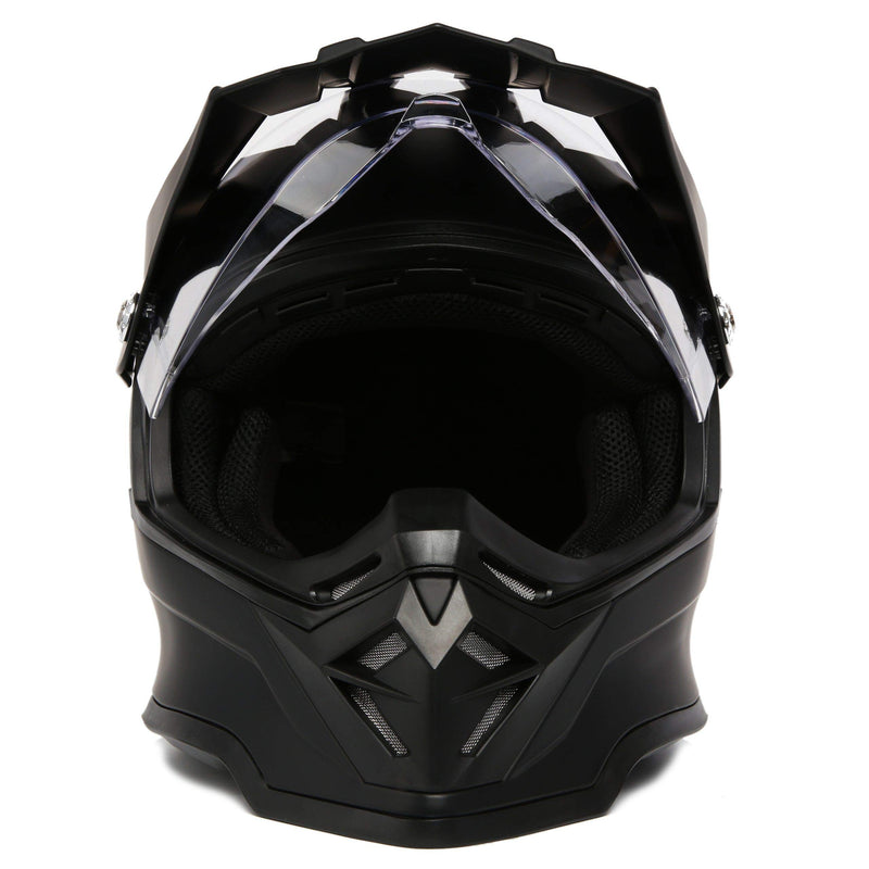 WESTT Cross Motorrad-Helm I Motocross-Helm I Motorradhelm schwarz-matt I Motocross-Helm mit Visier I Cross-Helm-Herren I Fullface-Helm I MTB-Helm I Quad-Helm I ECE Zertifiziert I Größe M