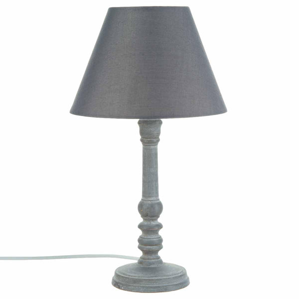 ATMOSPHERA CREATEUR D'INTERIEUR Tischlampe, charmanter Stil, Farbe Grau patiniert