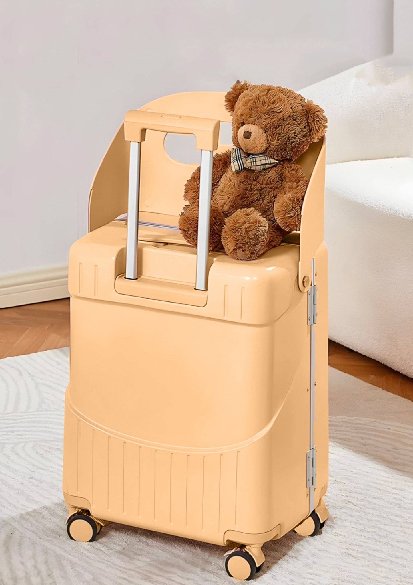 Rebolet| Handgepäckkoffer EASY mit Sitz und klappbarer Rückenlehne