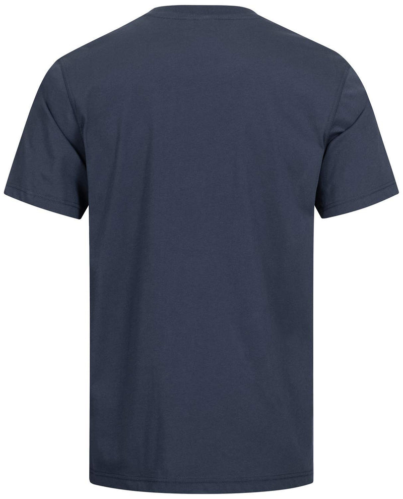 Nitras Motion TEX Light Arbeits-T-Shirt - Kurzarm-Hemd aus 100% Baumwolle - für die Arbeit - Dunkelblau - S