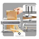 TRUE KITCHEN® Nudelmaschine manuell Bella Pasta silber [PASTA MASCHINE] Pasta maker für Lasagne, Ravioli, Spaghetti und Tagliatelle I Komplett aus Edelstahl mit Metallgriff