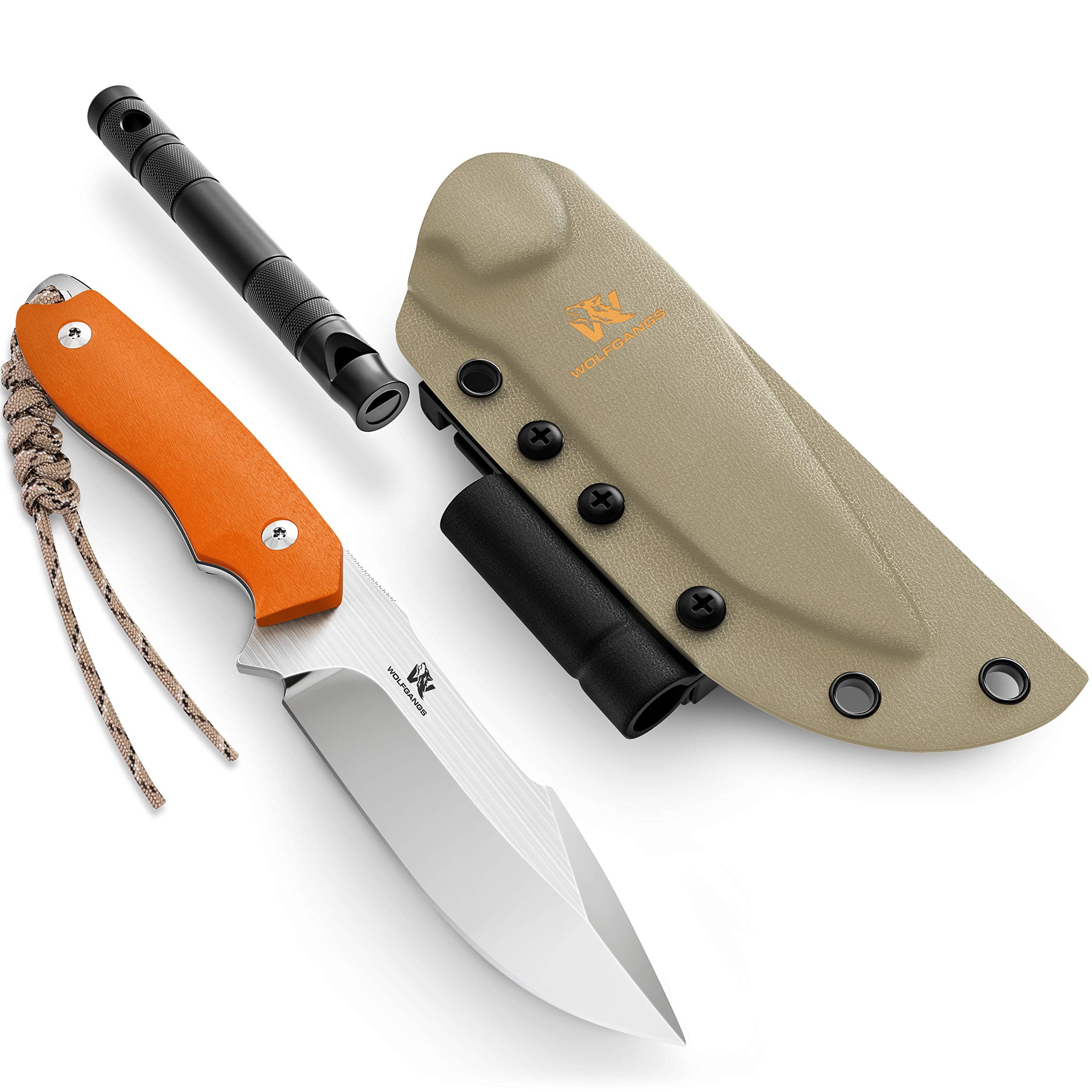 Wolfgangs AMBULO Outdoor-Messer mit Kydex Holster - (Orange)