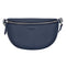 LEABAGS Cali kleine Bauchtasche aus echtem Leder | Gürteltasche mit Reißverschluss | Crossbody Bag für Damen | 23x5x13 cm | Brusttasche Blau