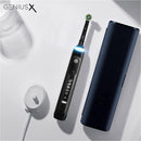 Oral-B Genius X Elektrische Zahnbürste/Electric Toothbrush, 6 Putzmodi für Zahnpflege, künstliche Intelligenz & Bluetooth-App, Reiseetui, Designed by Braun, schwarz