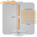 True Kitchen Nudeltrockner Nudelständer zum Trocknen > Handgemachtes UNIKAT aus Holz < XXL für mehr als 3kg Nudeln I Pastatrockner demontierbar I Pastabaum für selbstgemachte Nudeln I
