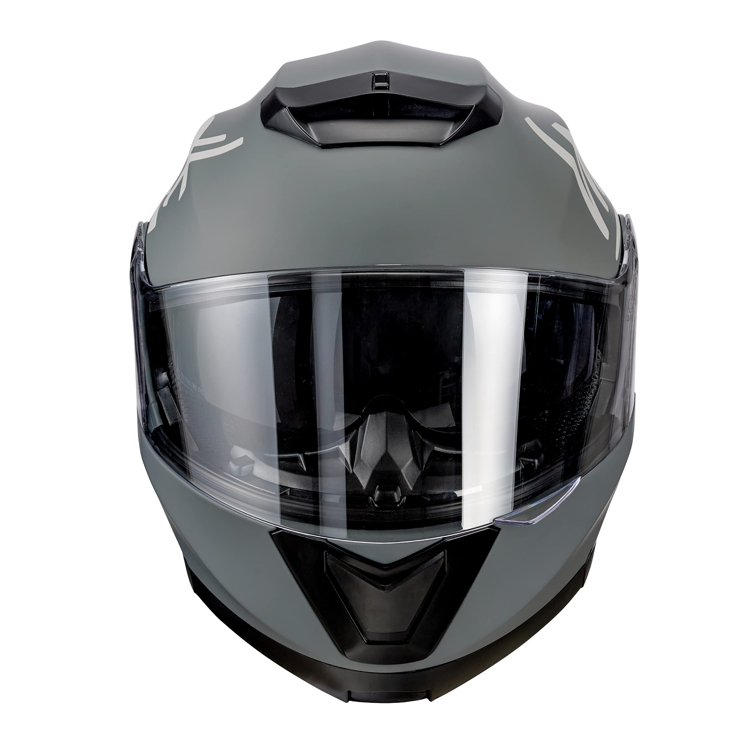 Westt Klapphelm Flip up Motorradhelm Integralhelm Herren Damen mit verstärktem Kinnschutz Chopper Moped Mofa Roller Modular Helm Motorrad mit ECE DOT Zertifizierung, grau, XL (59-60 cm)