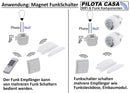 Funk Magnet Kontaktschalter für Tür Fenster - magnetischer Funkschalter zur Steuerung von Licht Beleuchtung Belüftung beim Öffnen Serie Pilota Casa