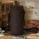 LEABAGS Tomba Zylindertasche aus echtem Büffel-Leder im Vintage Look - Muskat