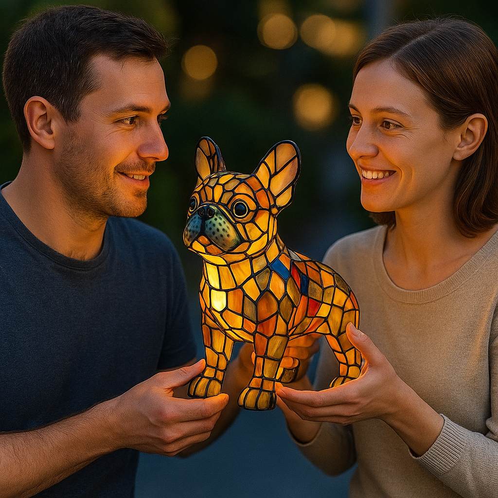 Leuchthund – Handgefertigte Lampe, die Herzen erstrahlen lässt