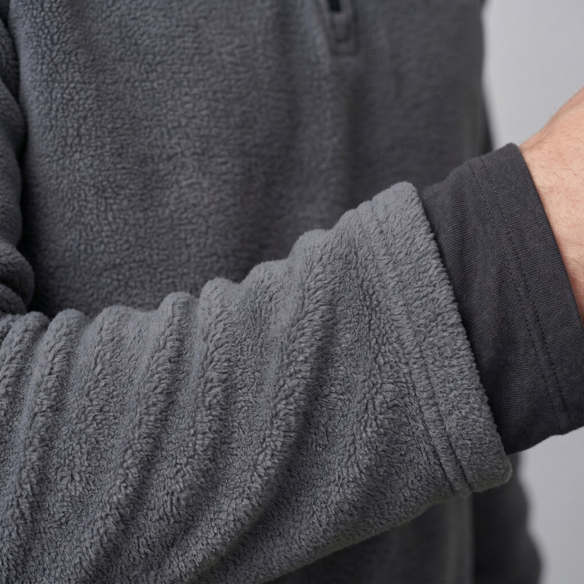 Herren Quarter-Zip Thermo-Fleece – atmungsaktiver Midlayer