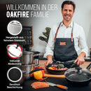 Oakfire Bratpfanne 28cm Antihaft Beschichtung mit Deckel | Pfanne hoher Rand Induktion geeignet | StoneElement | Non-Stick