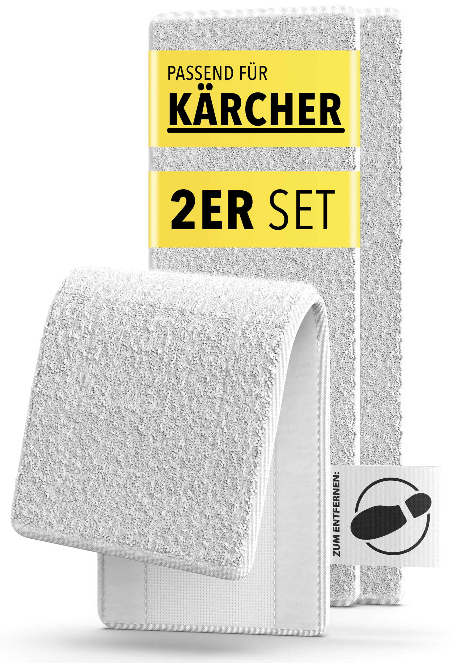 STONE REEF® Dampfreiniger Ersatztücher für Kärcher - [2 Stück] - passend für alle Kärcher Easyfix Modelle SC1, SC2, SC3, SC4, SC5, kompatibel mit Kärcher-Dampfreiniger, Ersatzbezüge für Dampfreiniger