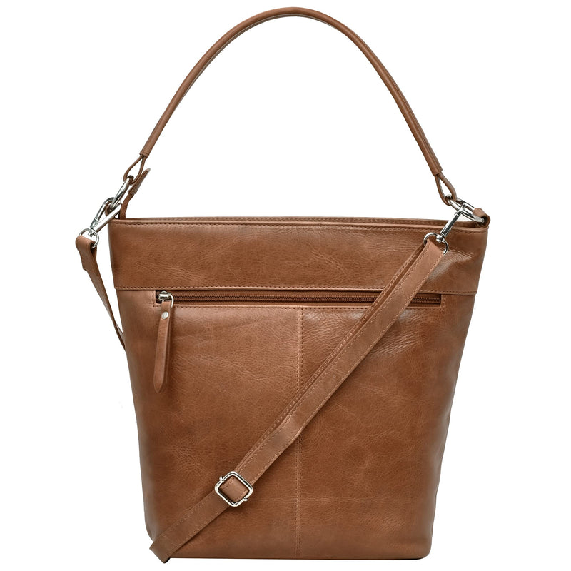 LEABAGS Leder Handtasche Damen I Premium Echtleder Shopper I Tote Bag I Damen Business Tasche I Tragetasche für Arbeit Uni Schule Freizeit oder Einkauf I Beige