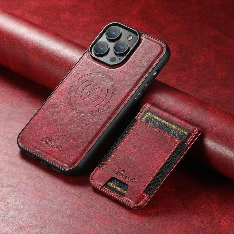 Rebolet | Luxora – iPhone Hülle aus Echtleder mit Kartenfach und MagSafe – Damen & Herren