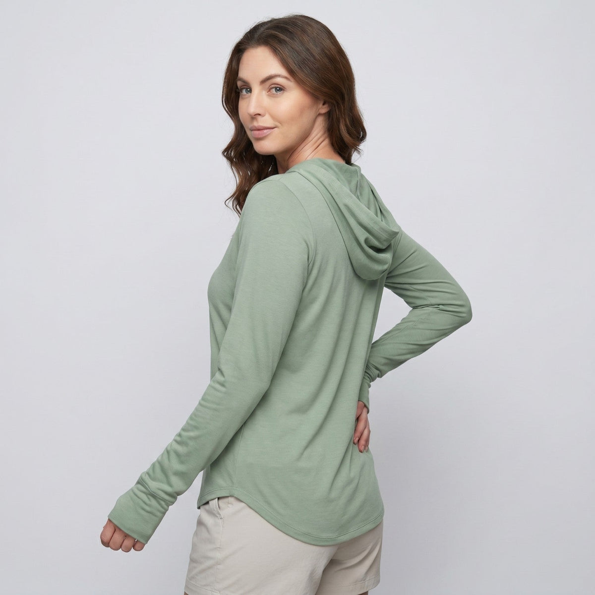 Damen Sonnenhoodie leicht – UPF 50+ UV-Schutzoberteil mit Kapuze