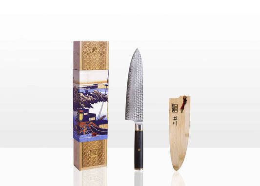 Gyuto-Kochmesser, Klingenlänge 20 cm – Pakka San‑Mai‑Kollektion