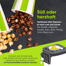 ﻿Liebfeld Popcornmaschine - Heißluft Popcorn Maker ohne Fett & Öl - Retro Küchen Gadget für Pop Mais mit Zucker, Salz - Cooler Snack Automat (Weiß)