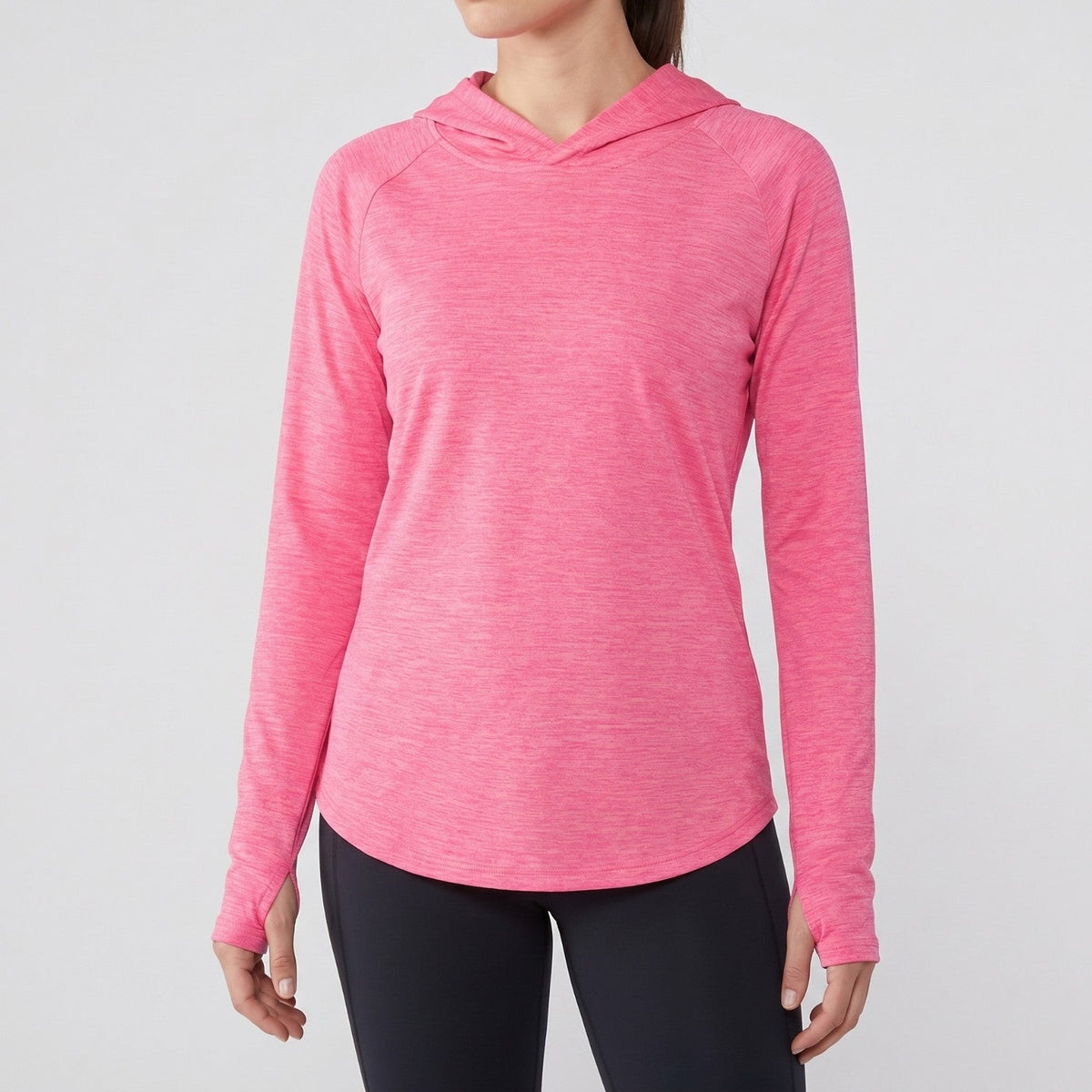 Damen Sonnenhoodie mittelschwer – UPF 50+ UV-Schutzoberteil mit Kapuze