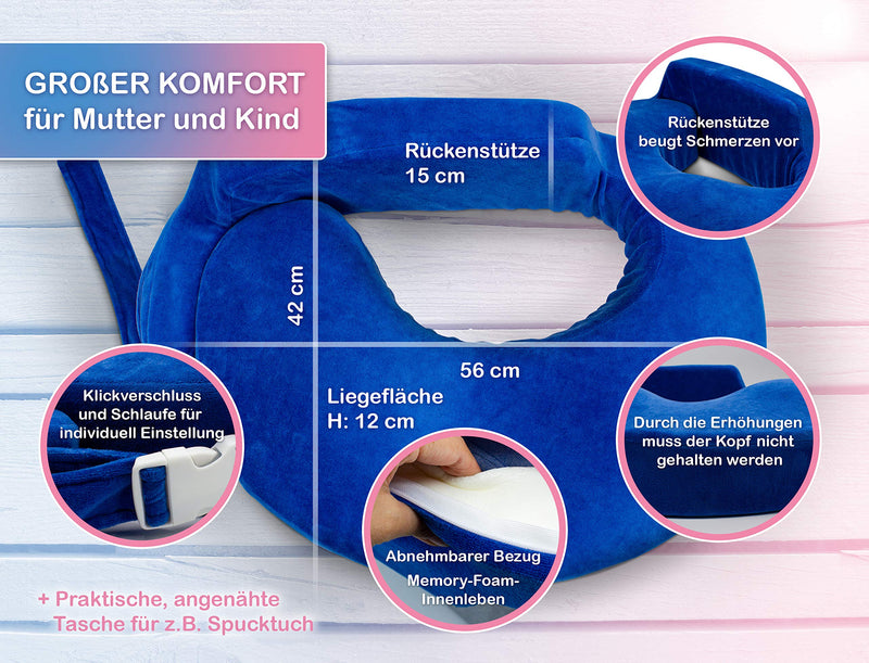 DayCare Stillkissen mit ergonomischem Design/hilft bei Nacken und Rückenbeschwerden/Stillmond/Stillkissen klein/Schwangerschaftskissen