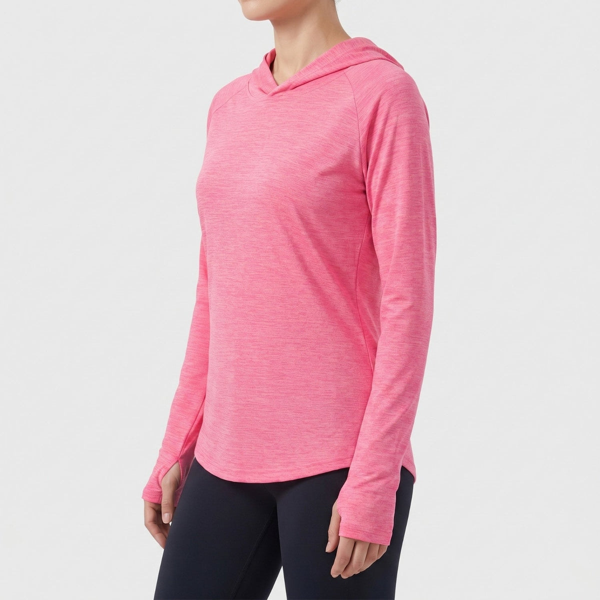 Damen Sonnenhoodie mittelschwer – UPF 50+ UV-Schutzoberteil mit Kapuze