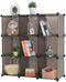 Kronenburg Regalsystem Badregal Steckregal Schrank Regal Kleiderschrank Garderobe - 112 x 112 x 37 cm - Braun